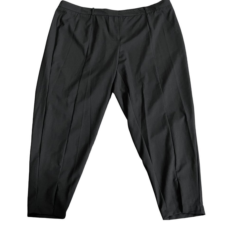 Calvin Klein Front Hem Slit Trouser Pants in Black Sz. 22W NWT